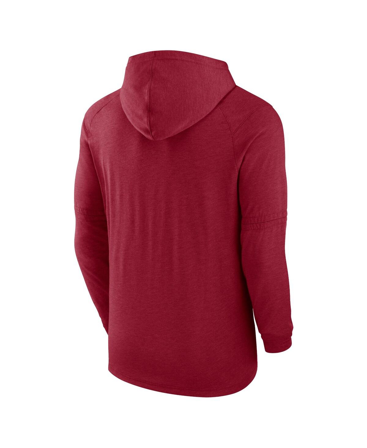 Men's NikeArizona Diamondbacks Authentic Collection Early Work Tri-Blend Performance Pullover Hoodie - Heather Red
