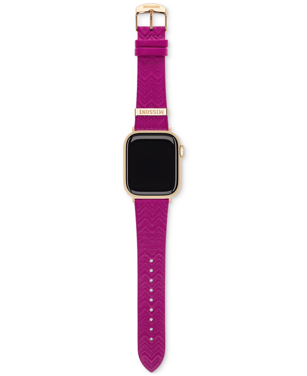 Shop Missoni Pink Zigzag Leather Strap For Apple Watch 38/40/41mm