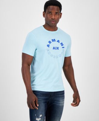 A|X Armani Exchange Men's Regular-Fit Circular Logo Graphic T-Shirt ...