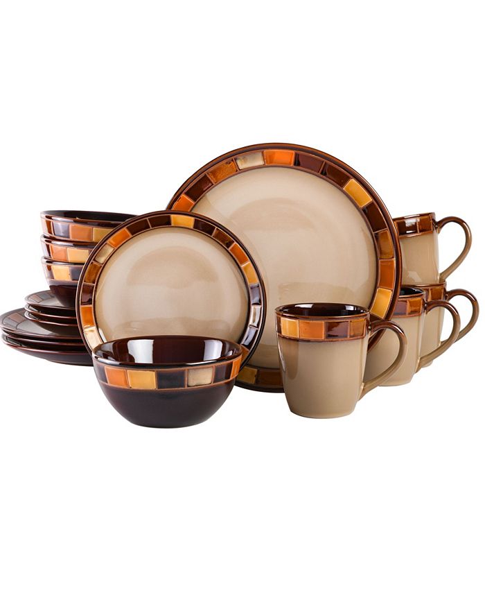 Gibson Elite Casa Estebana 16 Piece Dinnerware Set Service for 4
