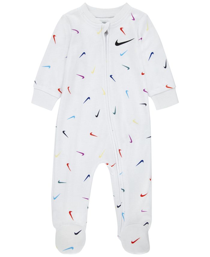 Nike Baby Girls Long Sleeves Swooshfetti Footed Coverall - Macy's