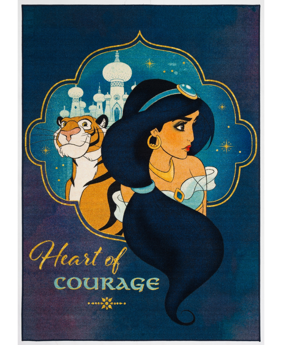 Safavieh Disney Washable Rugs Heart Of Courage 5' X 7' Area Rug In Blue