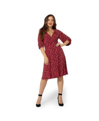Leota Women's Bianca Puff Sleeve Flowy Dress (Curve)