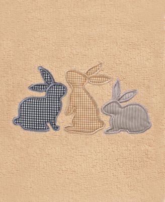 Bunny Row Embroidered Luxury 100% Turkish Cotton Hand Towel Set, 30" x 16"