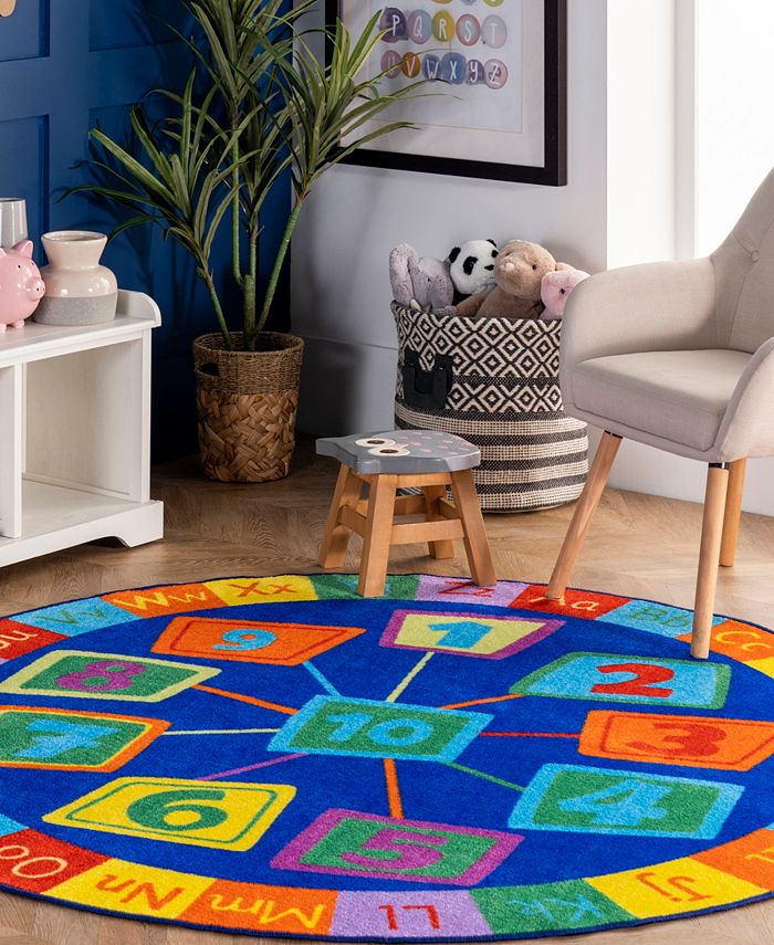 nuLoom Giza Number Circles 8' x 8' Round Area Rug Macy's