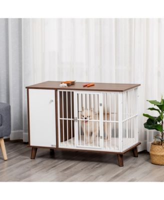 Furniture Style Dog Crate, w/ Wooden Top, Door, for Small Dogs