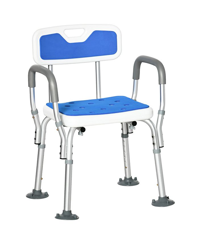 EVA Padded Shower Chair with Arms and Back, Bath Seat with