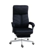 Slickblue Adjustable Executive Office Recliner Chair with High Back and Lumbar  Support-Black