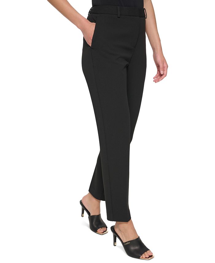 DKNY Women's Foundation Slim Ankle Pants White Size 16