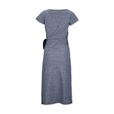 Women's Organic Cotton Short Sleeve Knit Tie Maxi Dress