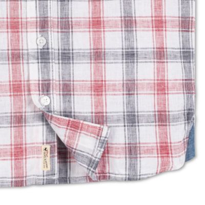 Boys Short Sleeve Linen Shirt with Side Vent