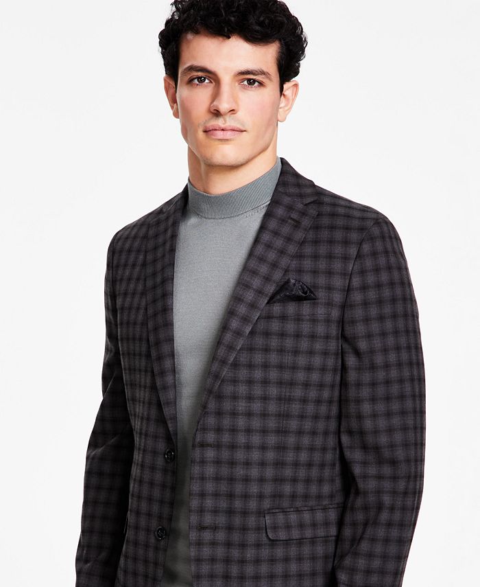 Bar III Men's Skinny-Fit Check Suit Jacket, Created for Macy's - Macy's