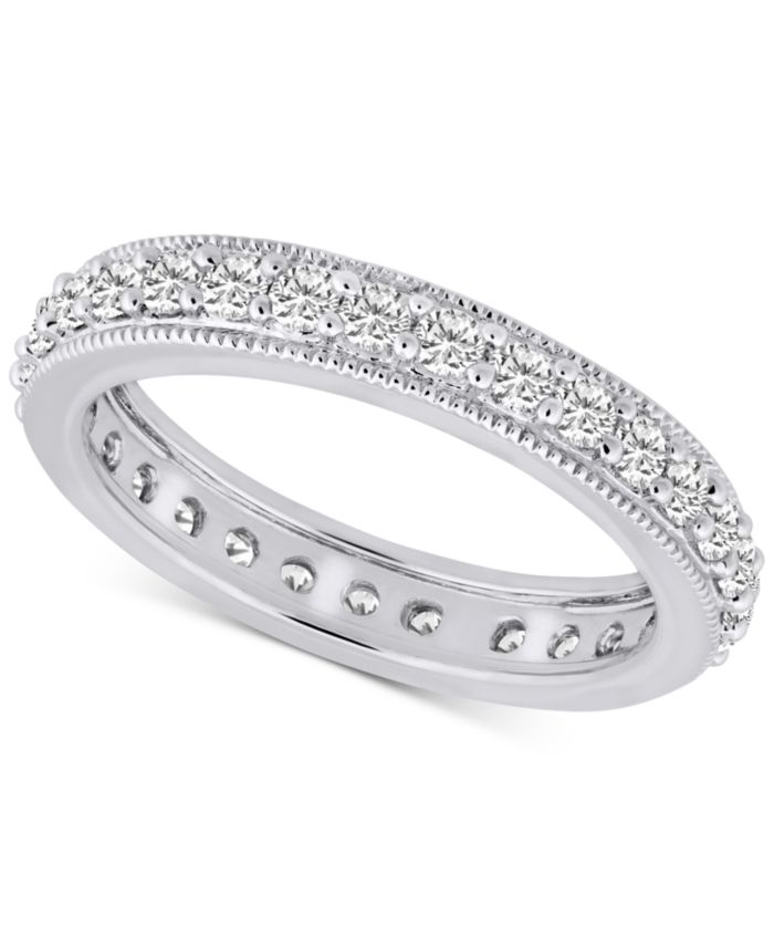Diamond Beaded Edge Eternity Band (7/8 ct. t.w.) in 14k Gold
