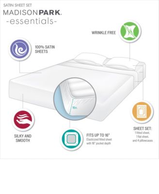 Satin Luxury 6-Pc. Sheet Set, Queen