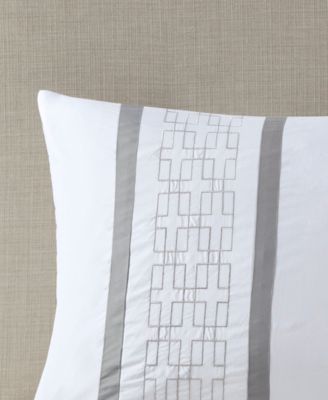 Powell Embroidered 8 Piece Comforter Set, Queen