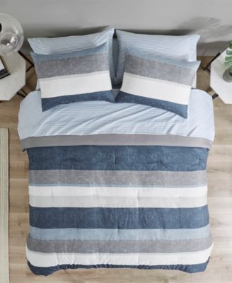 Jaxon Wide Stripe 7-Pc. Comforter Set, California King