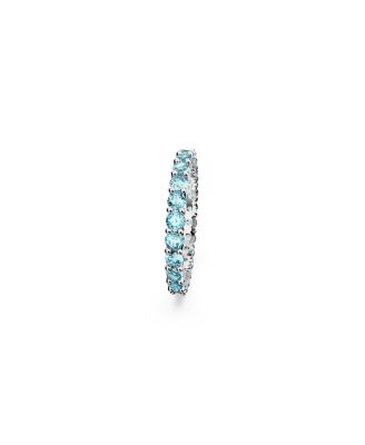 Crystal Round Cut Blue Matrix Ring