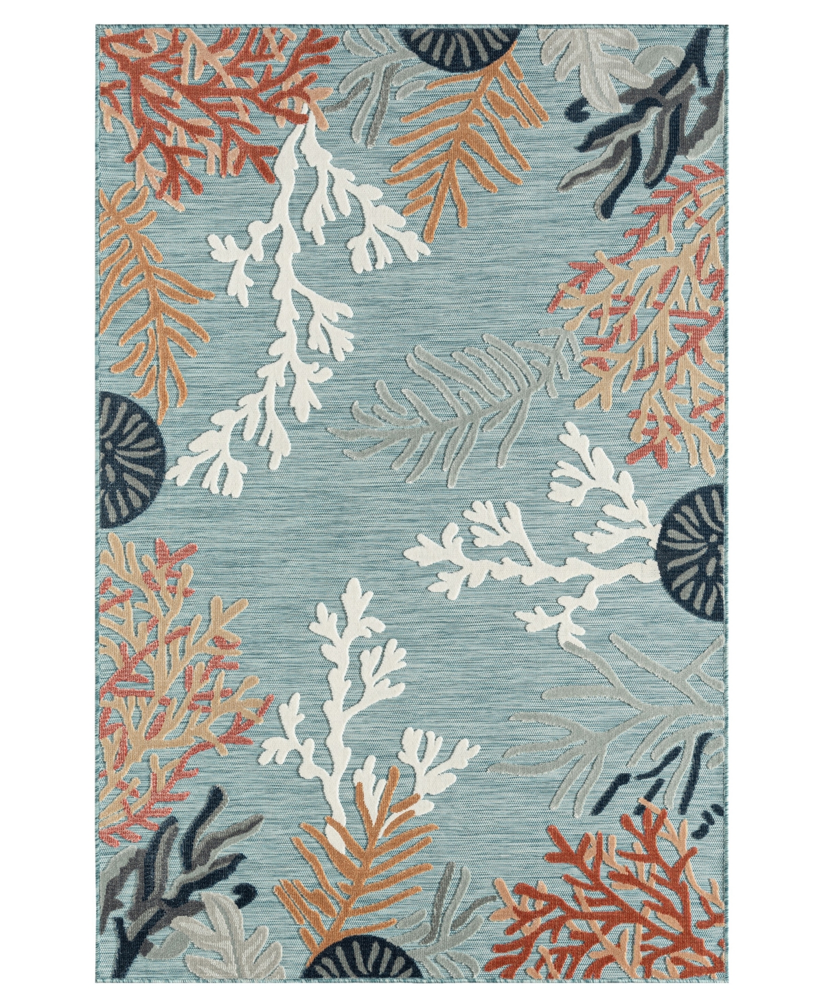 Lr Home Vance Vernd8210b 5' X 7' Outdoor Area Rug In Blue