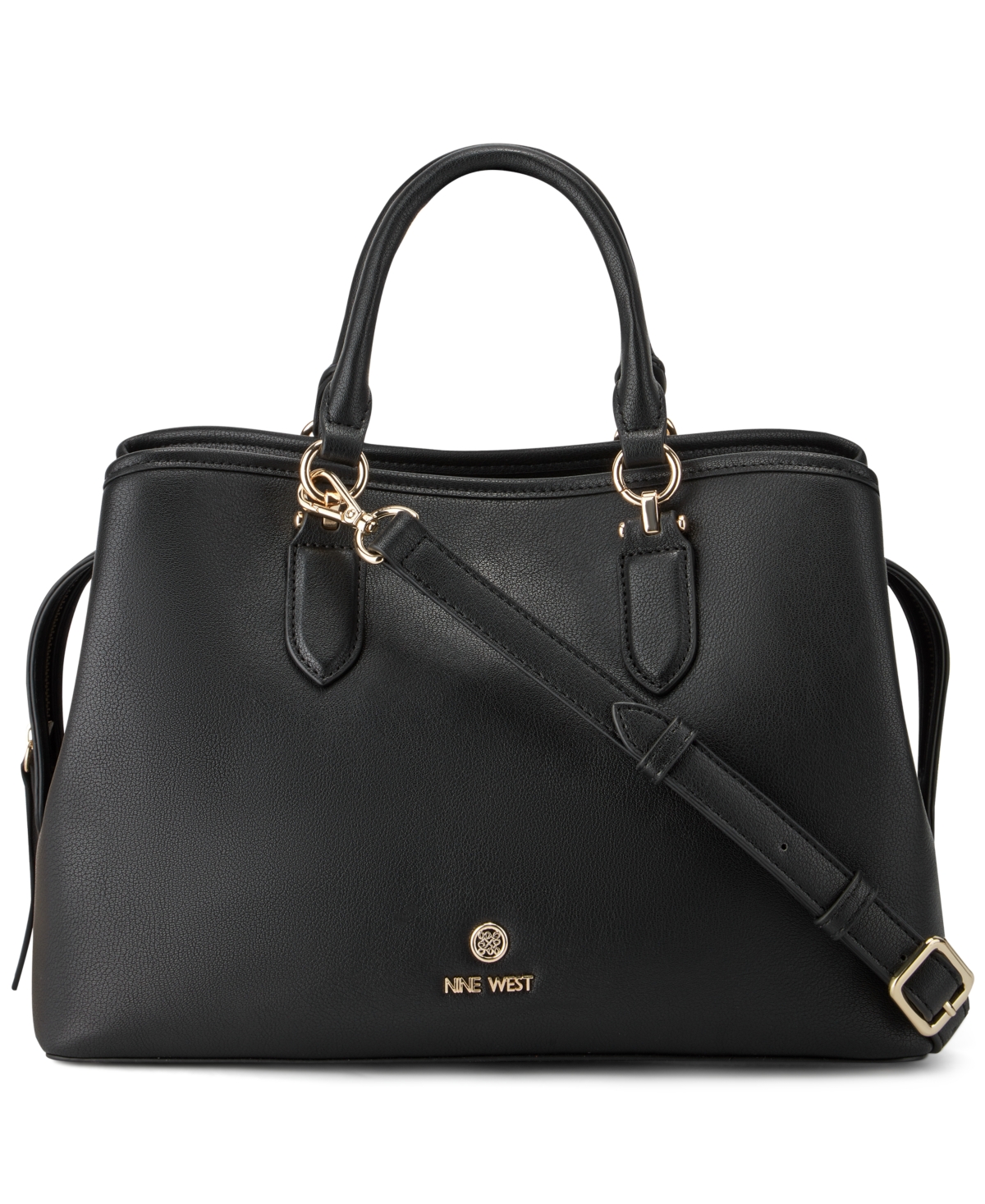 Shop Nine West Women's Saoirse Satchel Bag In Black