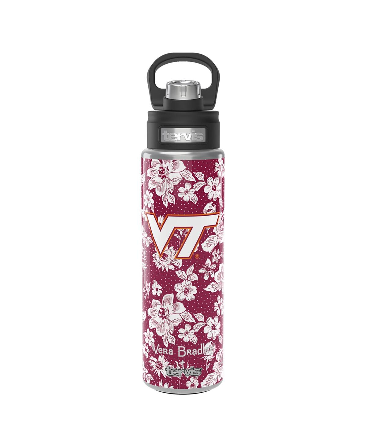 Vera Bradley X Tervis Tumbler Virginia Tech Hokies 24 oz Wide Mouth Bottle With Deluxe Lid In Red