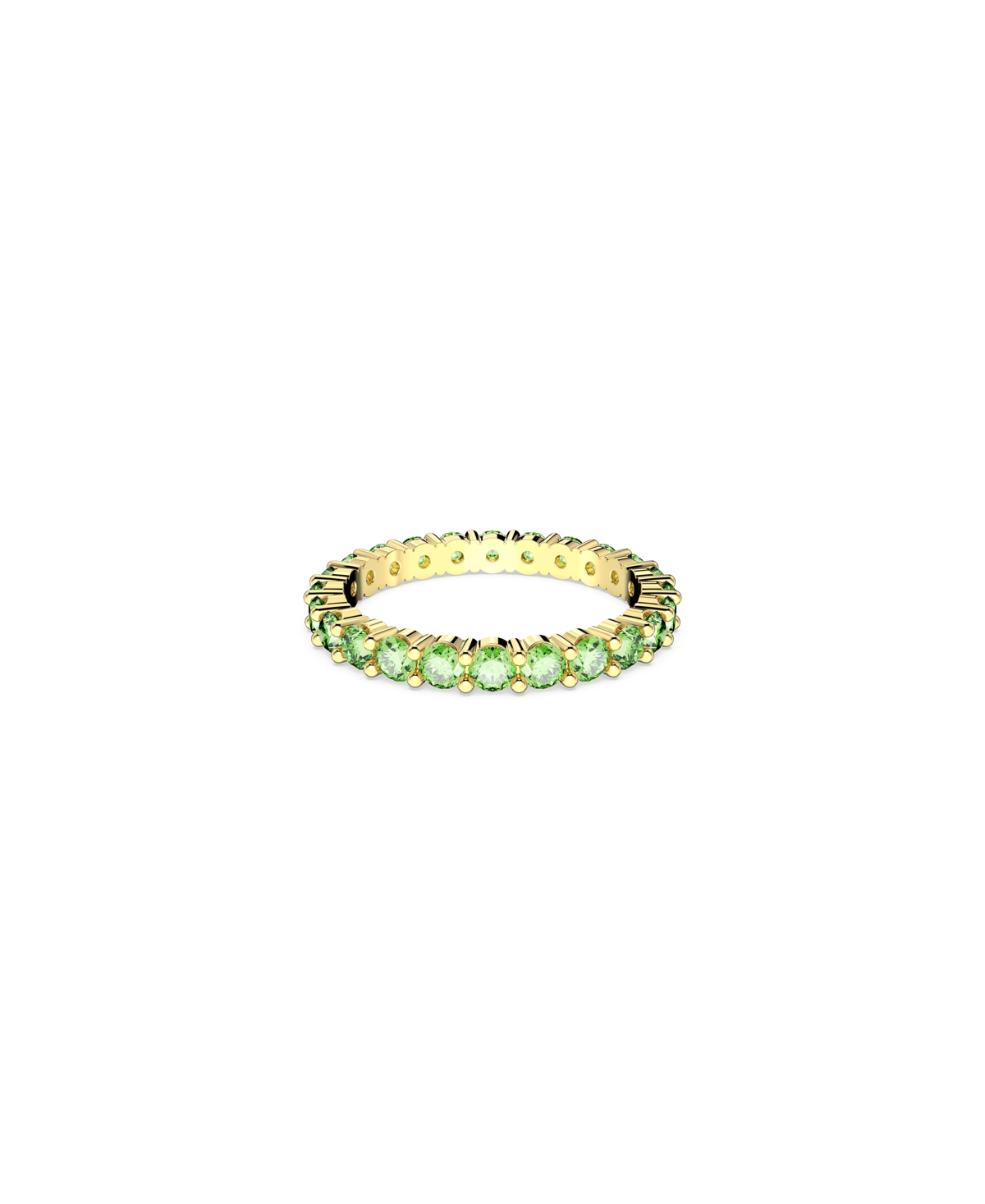 Shop Swarovski Crystal Round Cut Green Matrix Ring