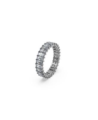 Crystal Baguette Cut Gray Matrix Ring