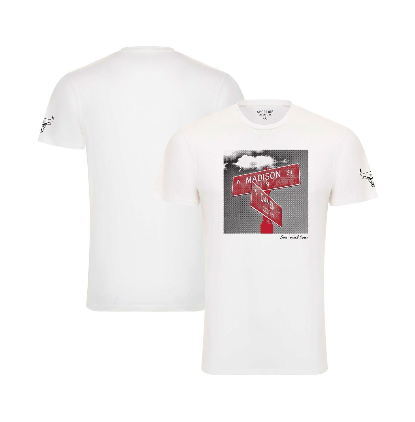 Футболка Sportiqe White Chicago Bulls 1966 Collection Bingham — фото 1