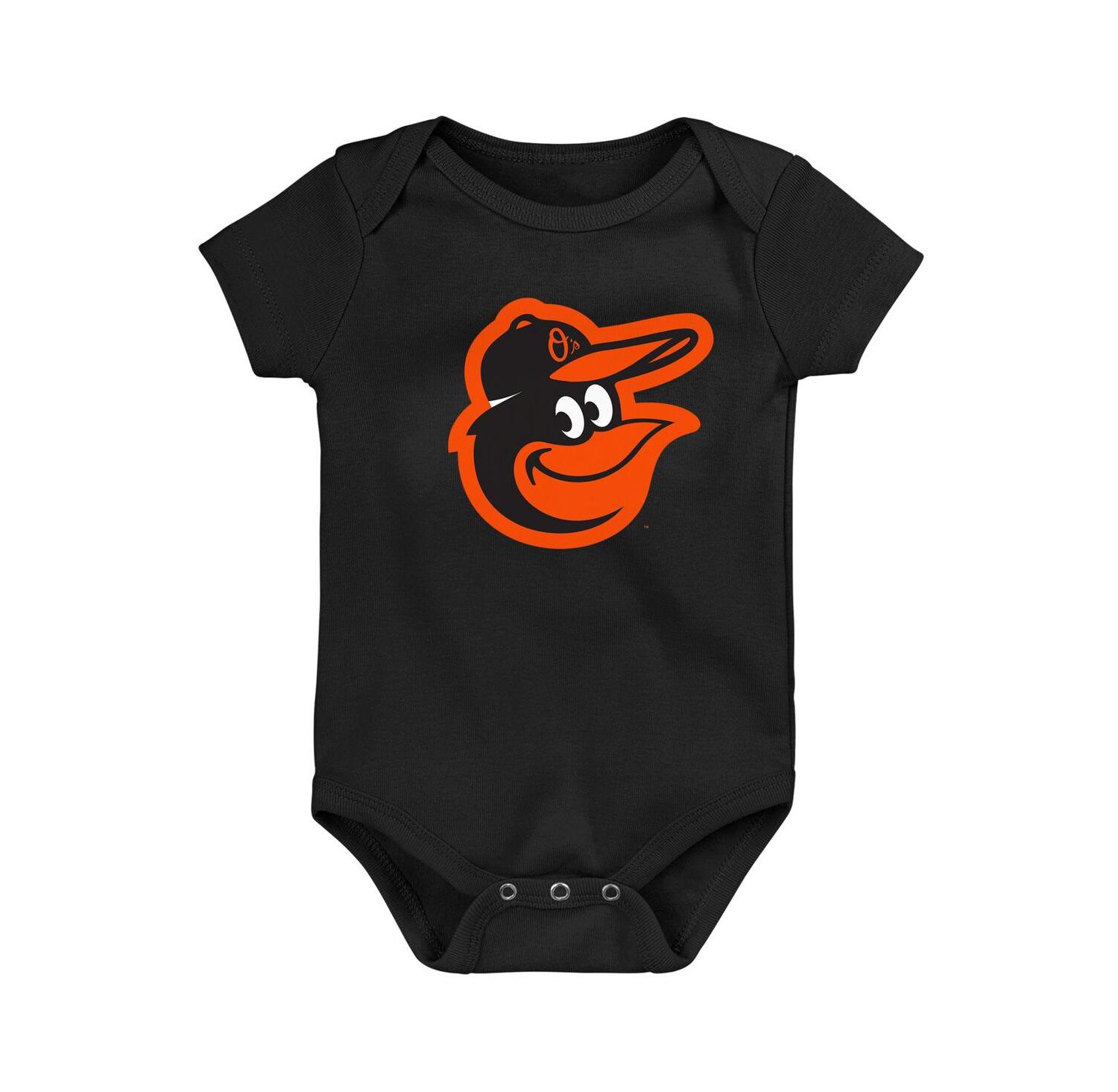 Newborn and Infant Boys and Girls Black Baltimore Orioles Primary Team Logo Bodysuit