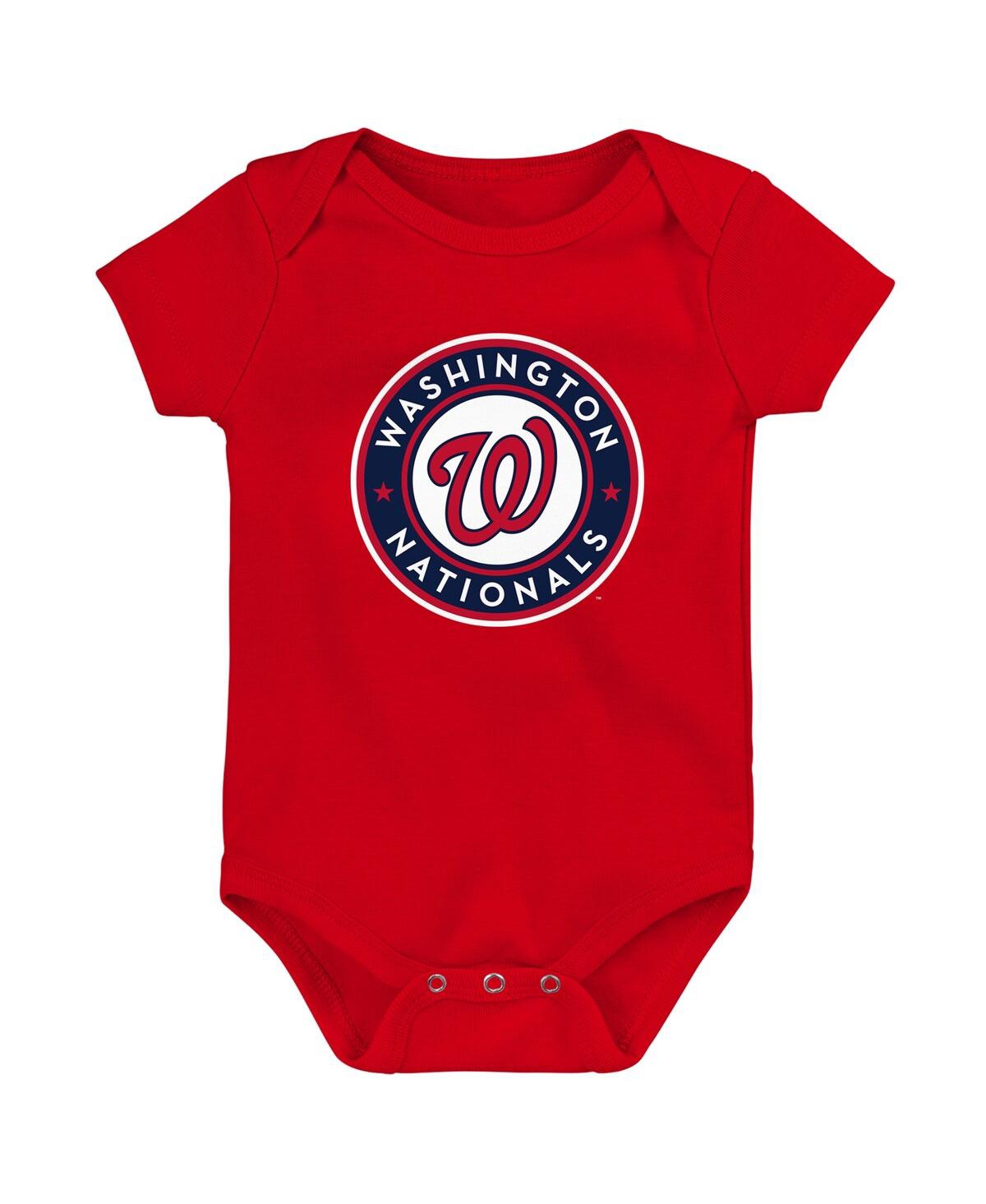 Outerstuff Babies' Newborn And Infant Boys And Girls Red Washington Nationals Primary Team Logo Bodysuit