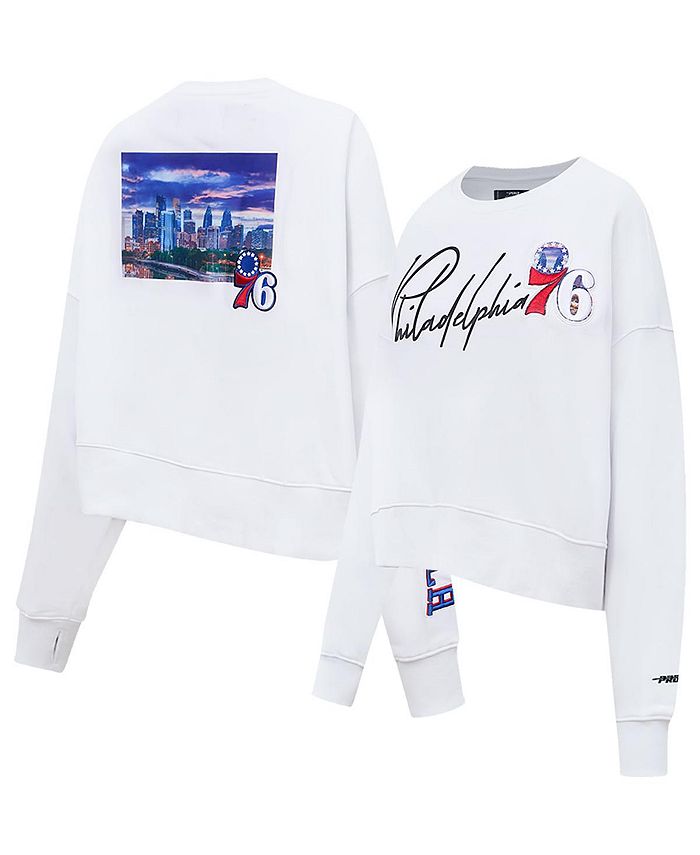 Men's Pro Standard Philadelphia 76ers White Collection Pullover Hoodie