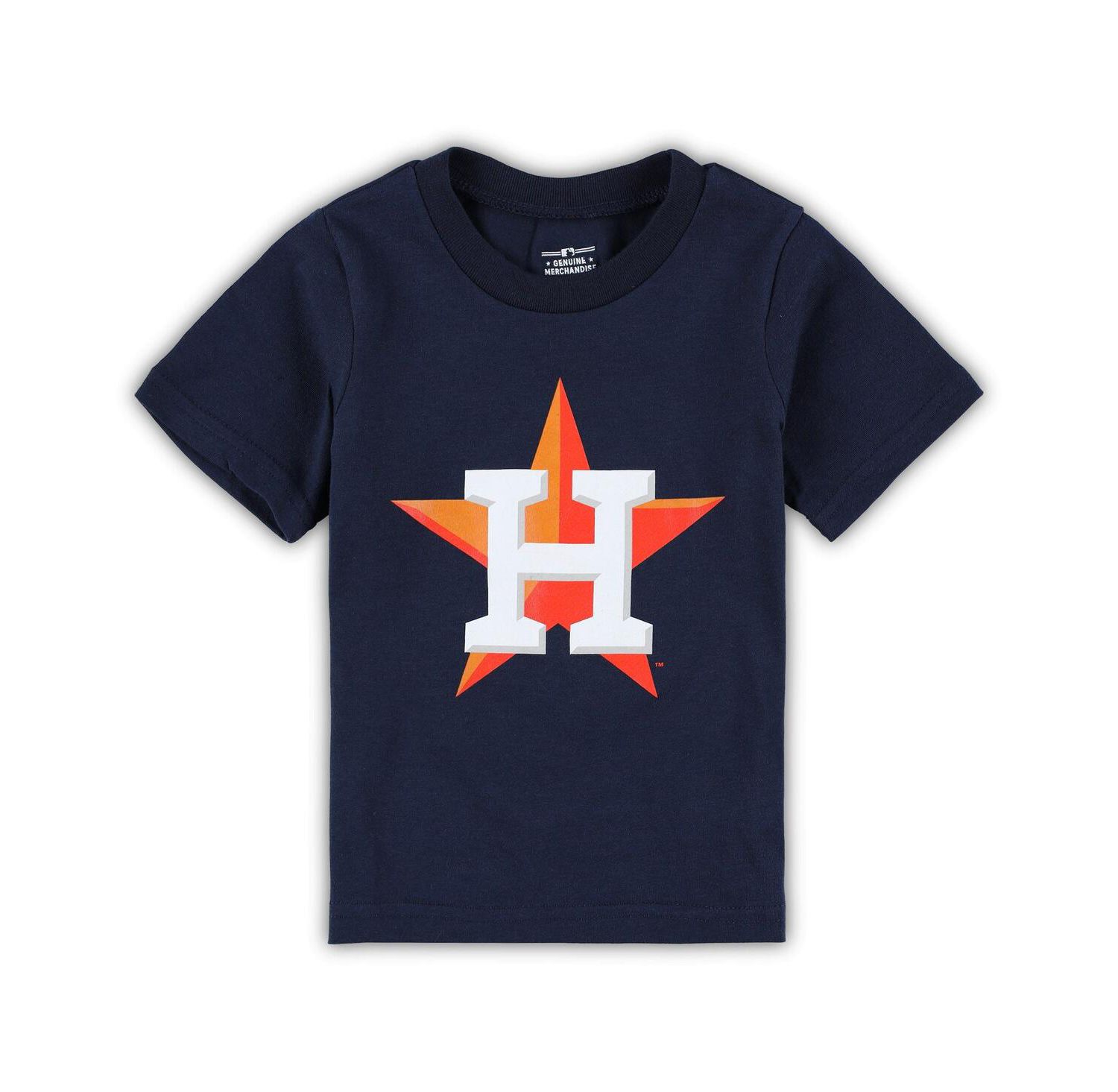 Infant Boys and Girls Navy Houston Astros Team Crew Primary Logo T-shirt