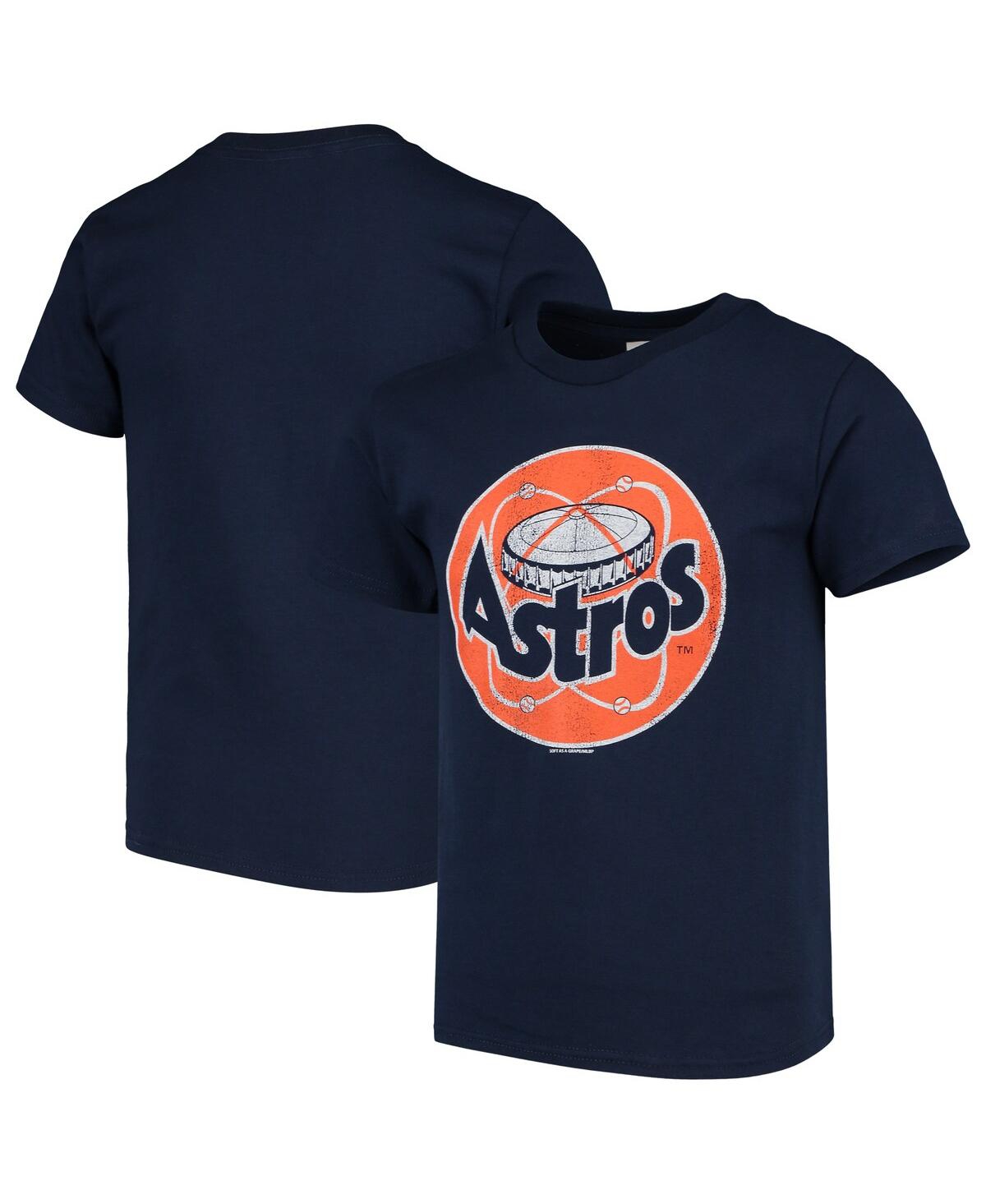 Shop Soft As A Grape Big Boys And Girls  Navy Houston Astros Cooperstown Collection T-shirt