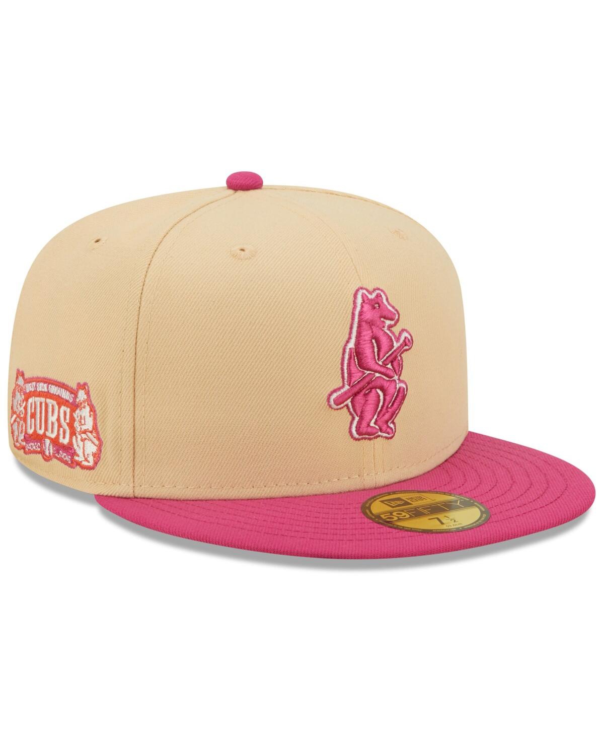 Men's New Era Pink Chicago Cubs West Side Grounds Mango Passion 59FIFTY Fitted Hat - Pink