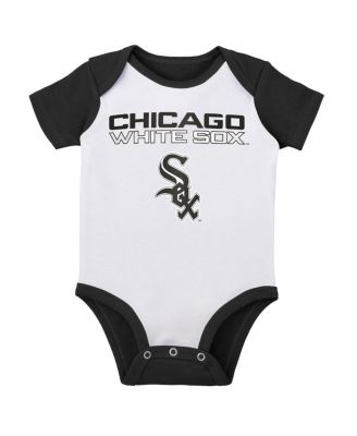 Newborn and Infant Boys and Girls White, Heather Gray Chicago White Sox Little Slugger Two-Pack Bodysuit Set