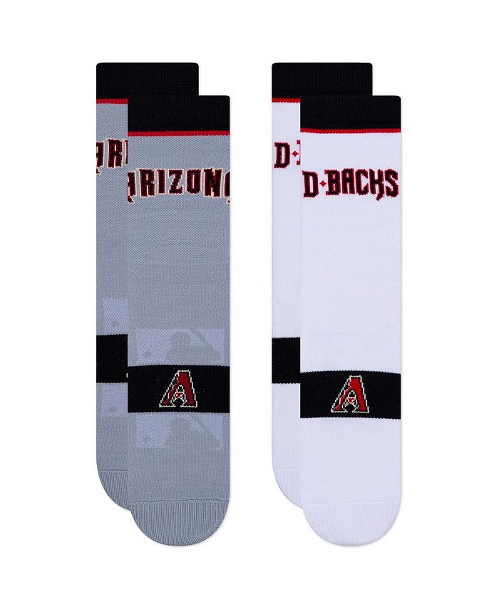 PKWY Men's Arizona Diamondbacks Two-Pack Home & Away Uniform Crew Socks ...