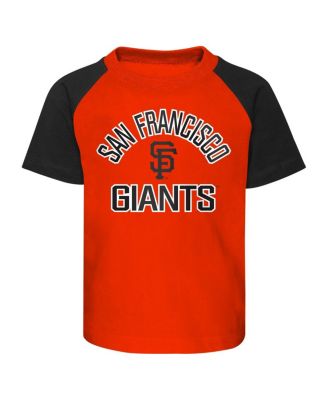 Infant Boys and Girls Orange and Heather Gray San Francisco Giants Ground Out Baller Raglan T-shirt and Shorts Set