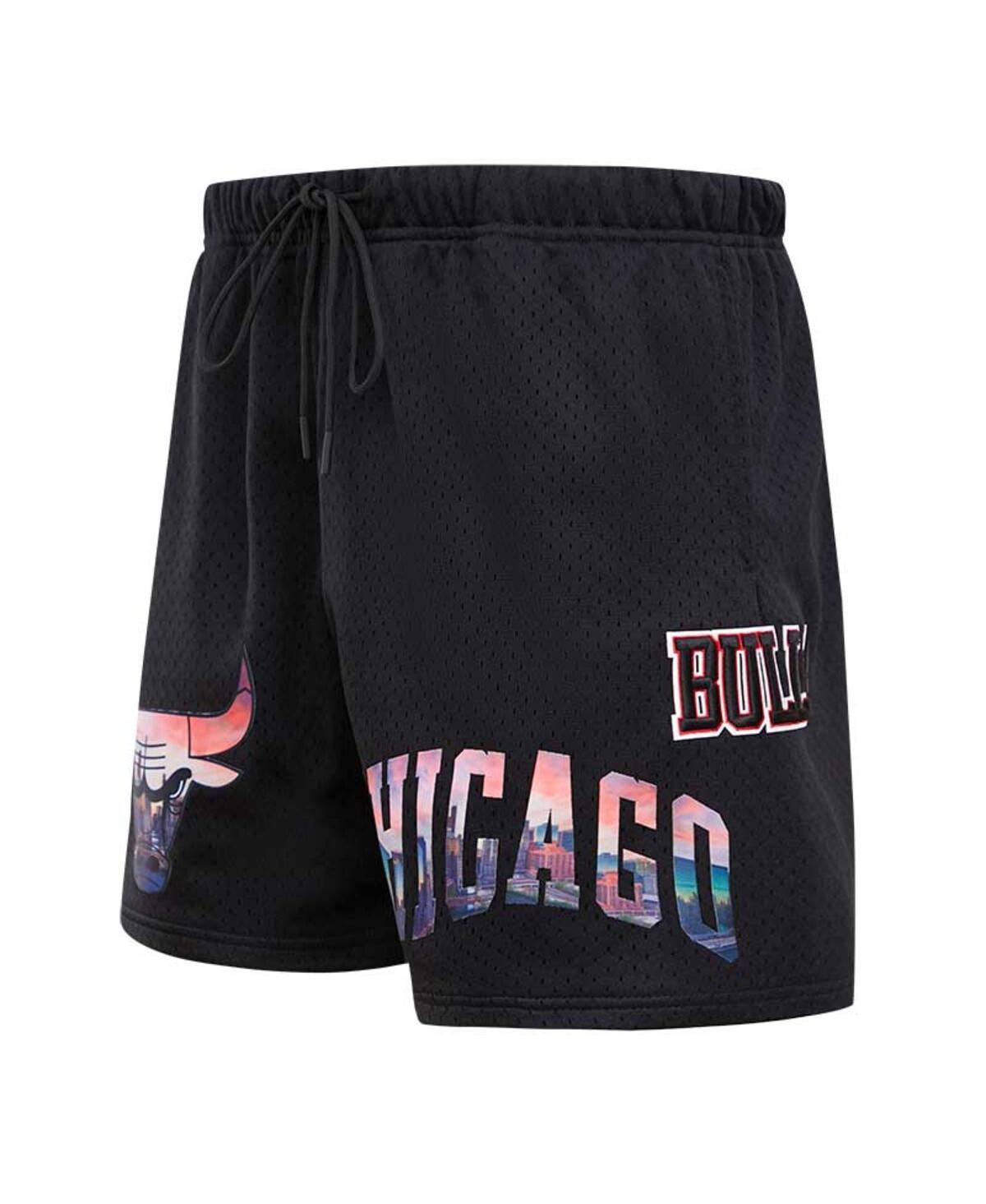 Shop Pro Standard Men's  Black Chicago Bulls City Scape Mesh Shorts