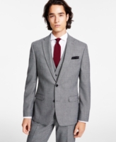 Bar Iii Men's Slim-Fit Black/White Plaid Suit Jacket, Created for Macy's - Black  White
