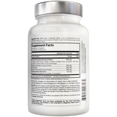 Amen Leaky Gut, L-Glutamine, Zinc, Turmeric, Licorice, Probiotic & Prebiotic Supplement, 90 ct