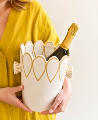 by Laura Johnson Deco Gold Scallop Ice Bucket