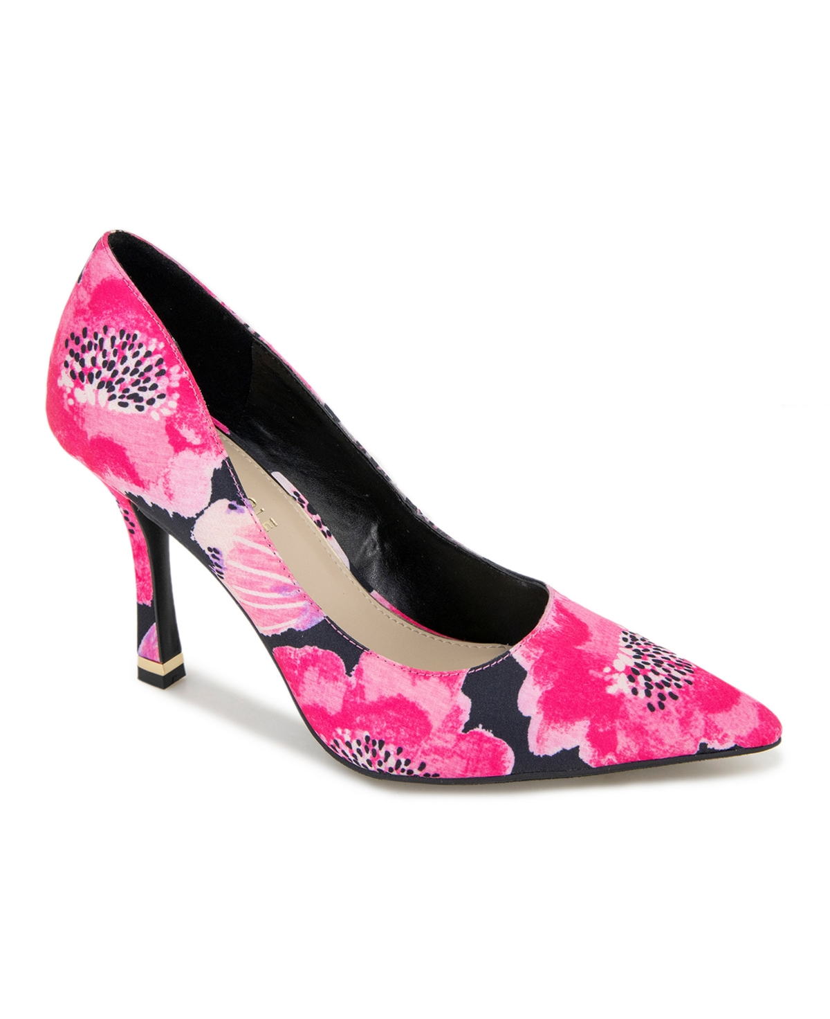 Kenneth Cole New York Women's Romi Pumps In Black,pink Floral- Textile