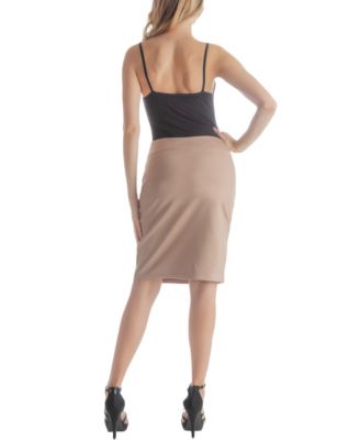 Women's Knee Length Elastic Waist Pencil Skirt