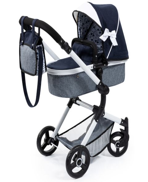 Детские аксессуары для кукол Bayer Design Dolls: Pram Neo Vario, цвет: Синий / Белый