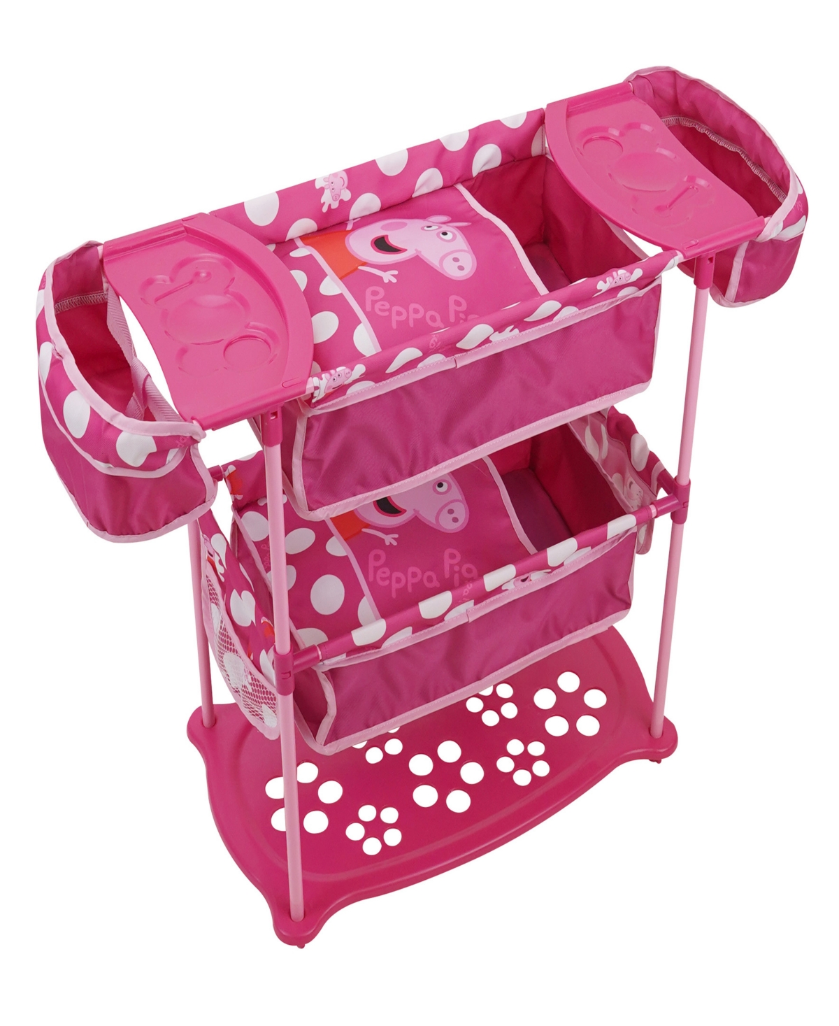Peppa Pig Doll Twin Pink And White Dots Care Station In Multi