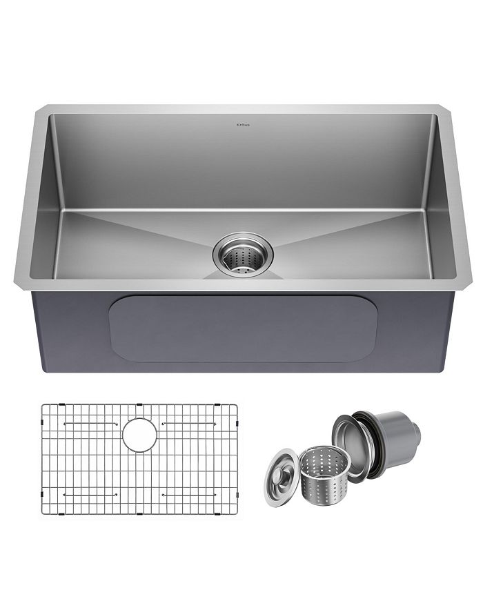 Kraus Standart PRO 30 in. 16 Gauge Undermount Single Bowl Stainless