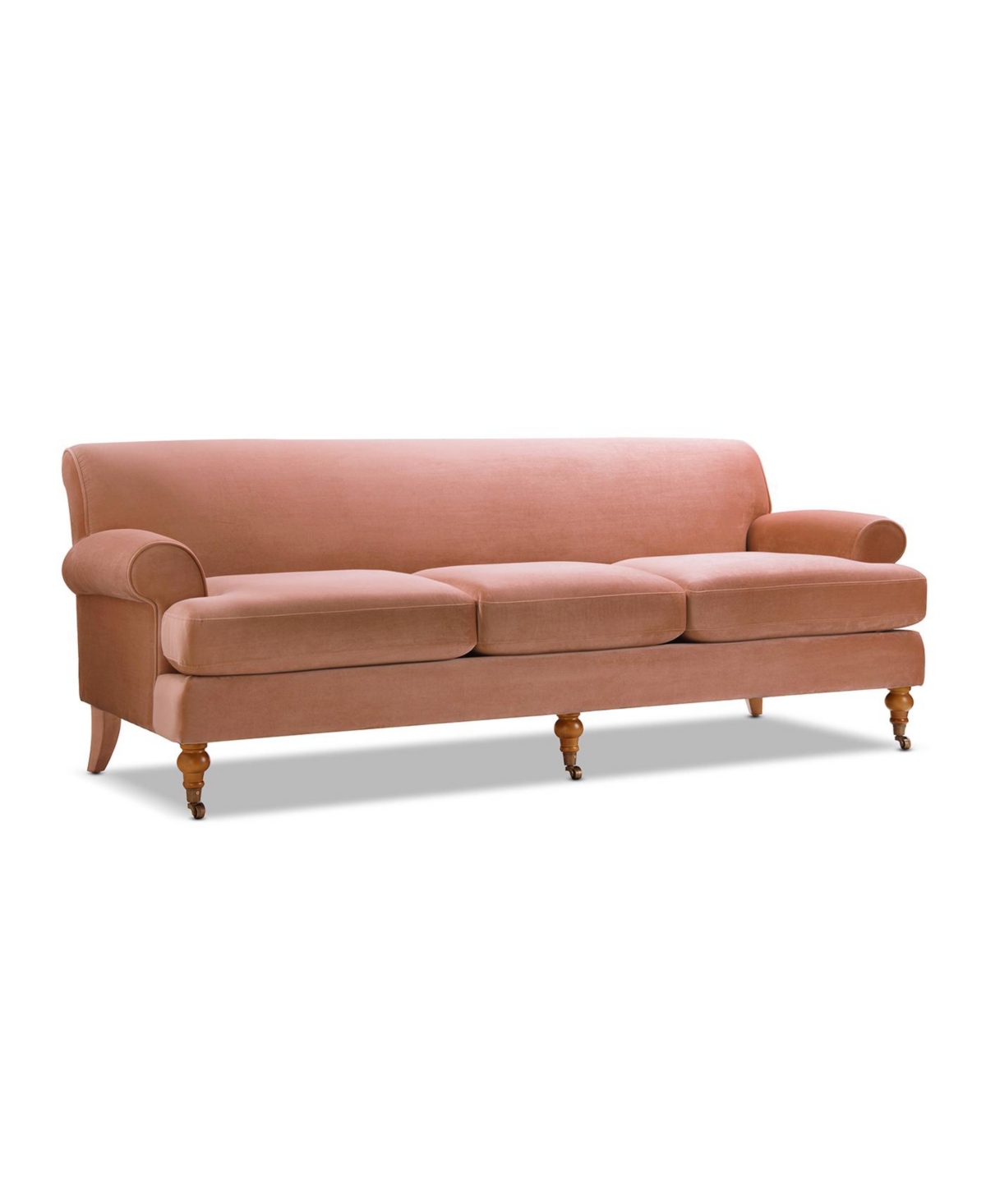Jennifer Taylor Home Alana Lawson 88" Three-cushion Tightback Sofa In Peach Orange