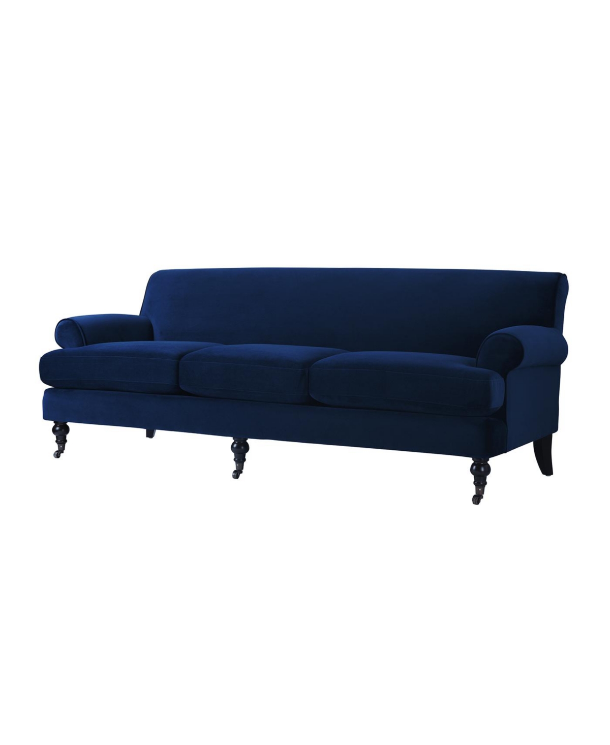 Jennifer Taylor Home Alana Lawson 88" Three-cushion Tightback Sofa In Navy Blue