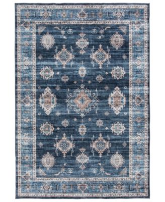 Km Home Velvet Touch Washable Raq 001 Area Rug In Silver