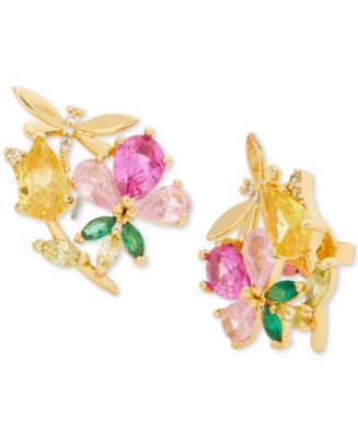 kate spade new york Gold-Tone Cubic Zirconia Flower Dragonfly