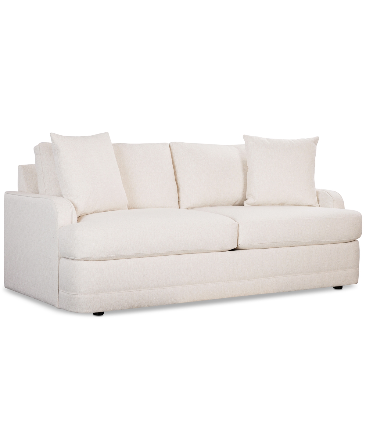 Furniture Kendrah 80" Fabric Sofa With Recessed Arms, Created For Macy's In Pearl